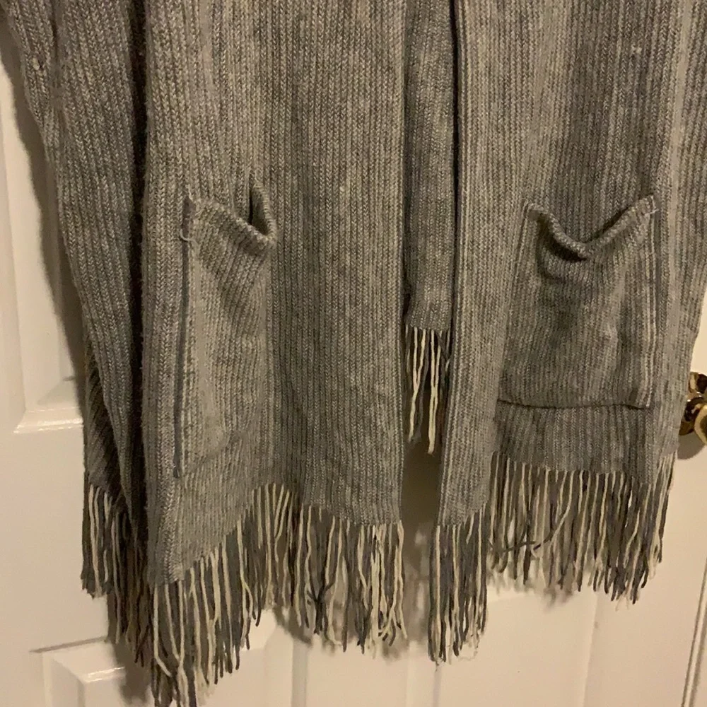Knit Cowl Pullover Sweater w/ Fringe AS IS - Picture 6 of 9